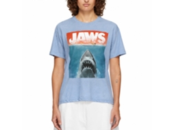 Rockinstone Jaws Movie Colors Heather Light Blue Adult T-shirt Size:xxl