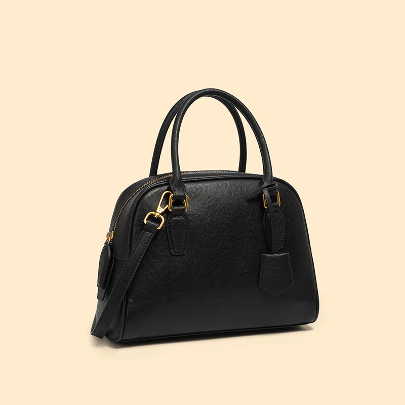 (2905-preto) Bolsa Feminina De Couro Genuíno, Bolsa De Ombro De Luxo De Grife, Bolsa Transversal Feminina De Couro Bovino Curtido Em Várias Camadas
