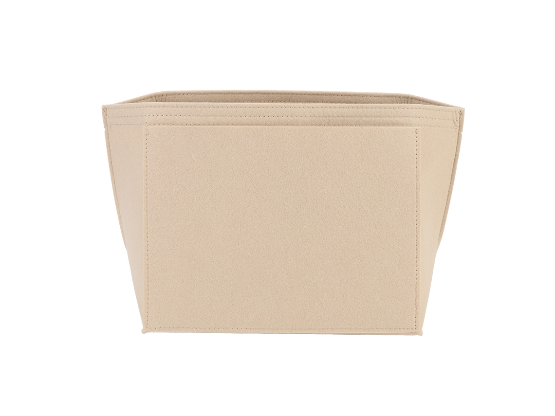 Organizador De Bolsa De Feltro Para Carteira E Maquiagem Com Grande Capacidade Marrom