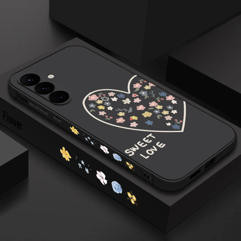 Capa Para Celular Galaxy A16 5g Com Estampa De Corações (preta)