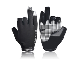 Luvas de dois dedos MDUG absorventes e secagem rápida para vela e pesca (preto M)