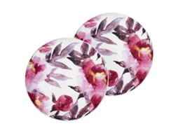 Conjunto De 2 Almofadas De Exterior Beliani Lanrosso De Poliéster Rosa 40x40x10