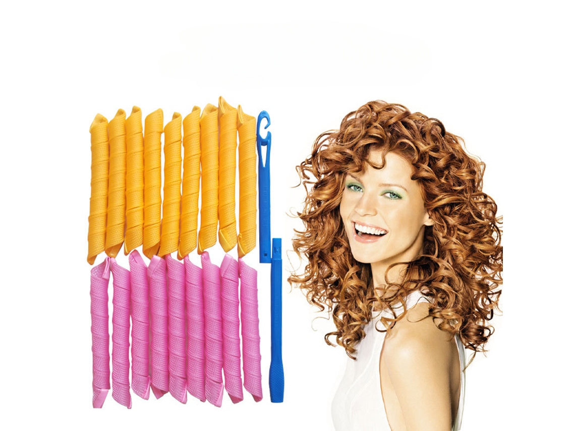 Conjunto De 2 Rolos Cabelo Em Formato Caracol (não Ondulado) - Cachos Espirais Macios Mágicos Para Ferramentas Estilização Cabelo-aquaforge