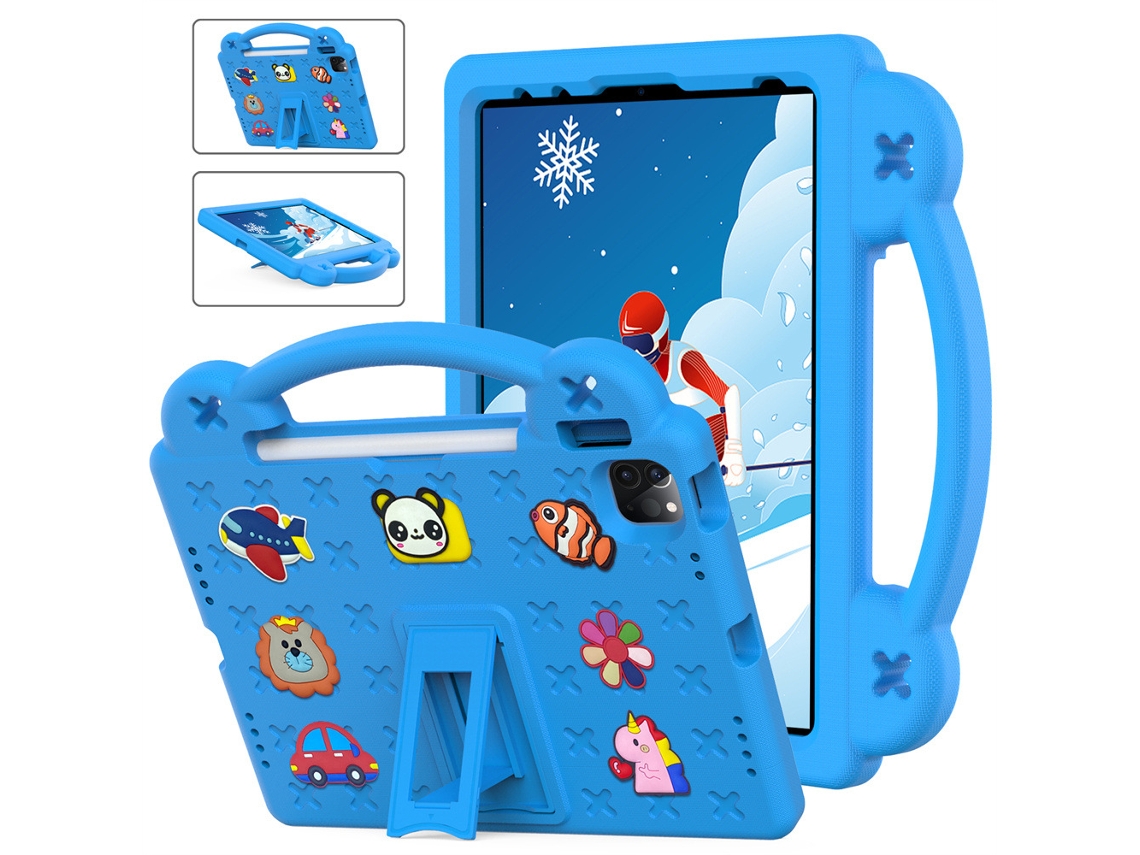 Capa Protetora Czhhmart Para Ipad Mini 6ª/7ª 8.3" 2021/2024 Polegadas, Silicone Com Alça Manual Azul