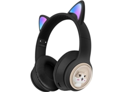 Fones De Ouvido Sem Fio Com Orelhas Gato, Dobráveis E Supra Auriculares