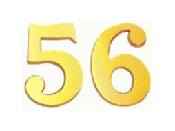 Numero 9 laton pulido 100mm