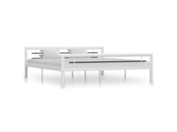 Vidaxl Estrutura De Cama 180x200 Cm Metal Branco E Preto