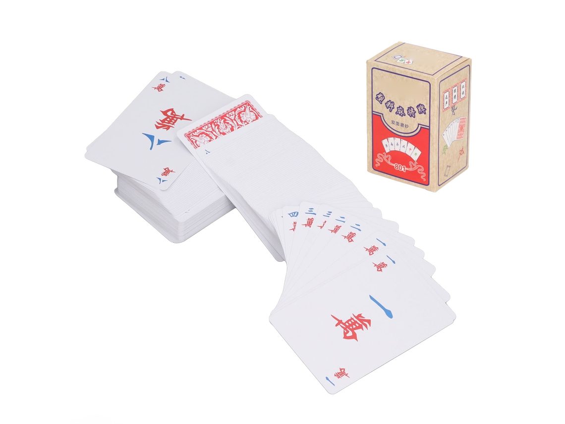 Primerox conjunto de Cartas de Mahjong Chinês Tradicional Portátil Pequeno para Viagem Ao Ar Livre