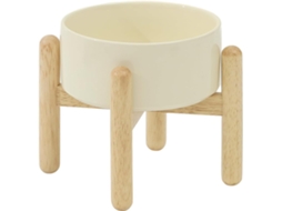 Tigela Elevada de Cerâmica com Suporte para Cães de Porte Médio e Grande, para Comida e Água para Animais de Estimação Única com Suporte AQUAFORGE