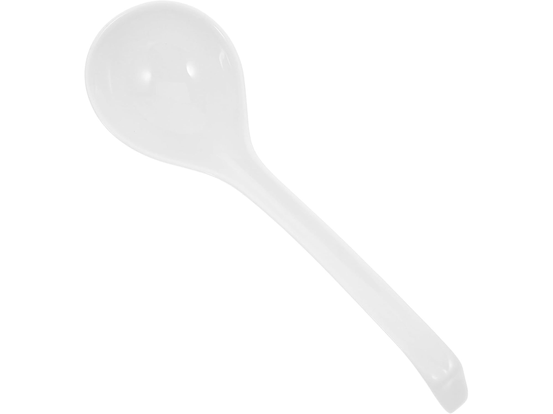 Colher De Porcelana Para Sopa Asiática, Própria Para Micro Ondas E Lava Louças, Concha De Cozinha 27cm 10, 6 Polegadas