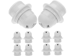 Conjunto De 10 Suportes Para Lâmpadas De Teto Com Base Rosqueada Ajustável.