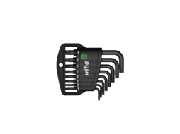 Conjunto De Chave Allen Resistente À Violação WIHA Classic Torx® No Suporte (Com Broca), 9 Peças, Acabamento De Oxidação Preta (36462)