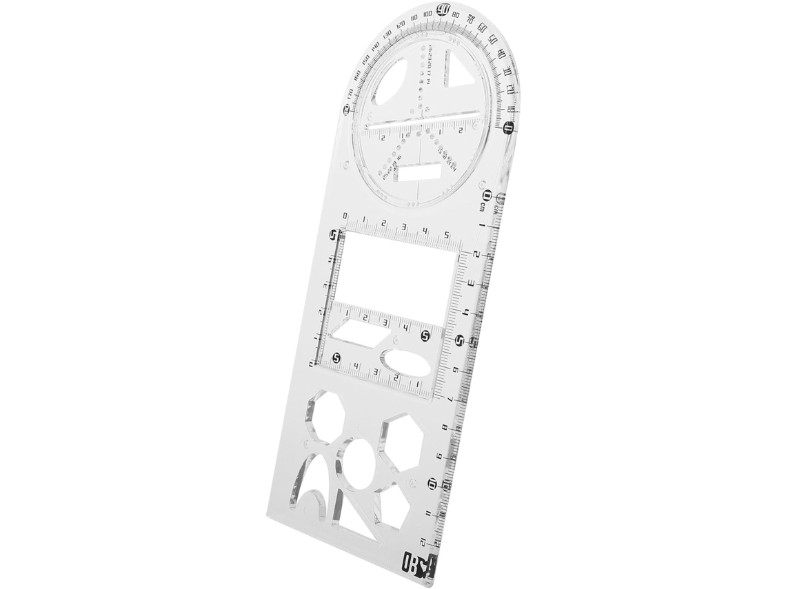 Régua Geométrica Artibetter Com Design Versátil Em Plástico, Multifuncional, Para Medições Precisas, Ideal Para Desenho
