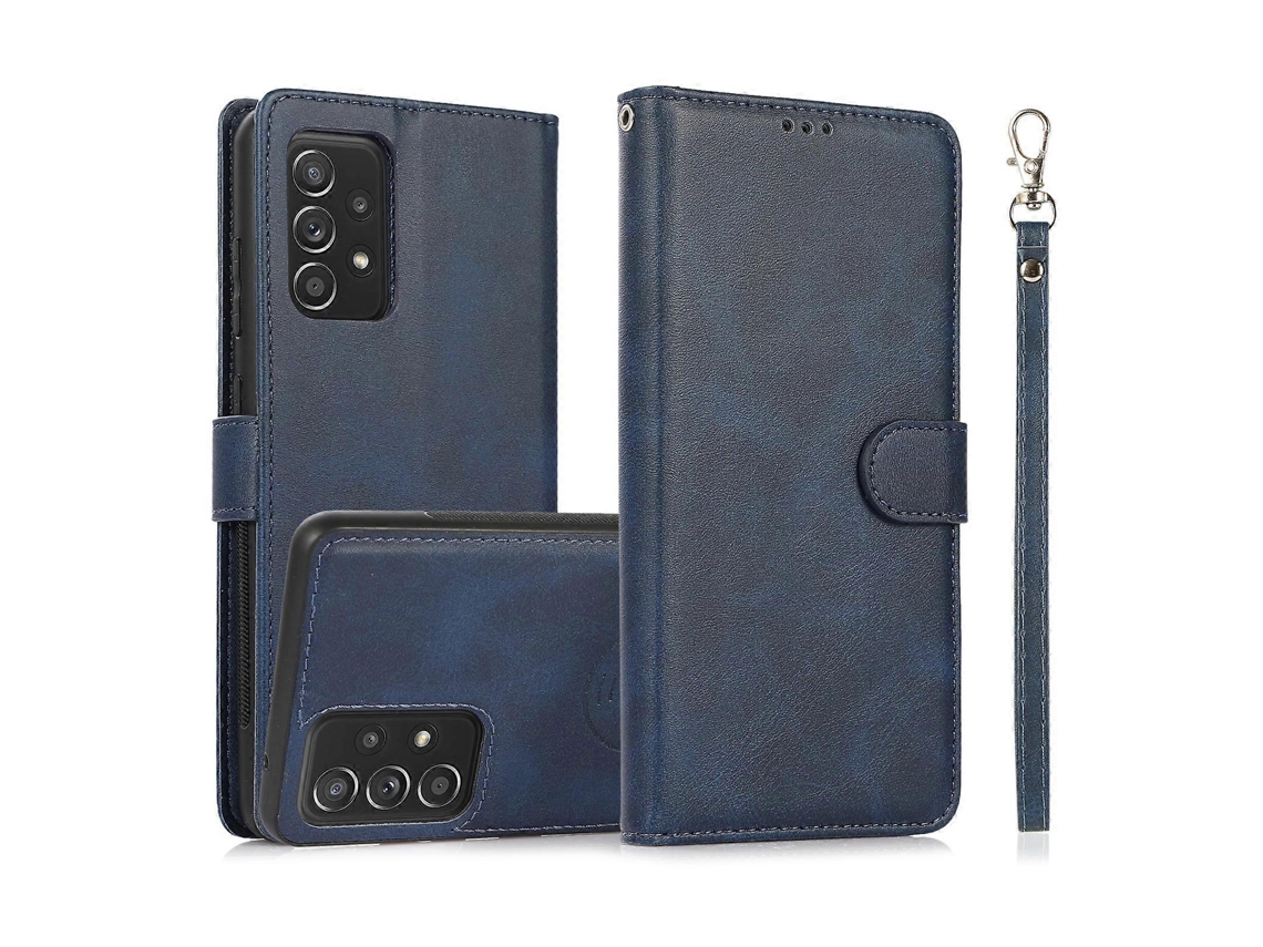 Capa De Couro Com Textura De Bezerro Para Samsung Galaxy A52 5g / 4g