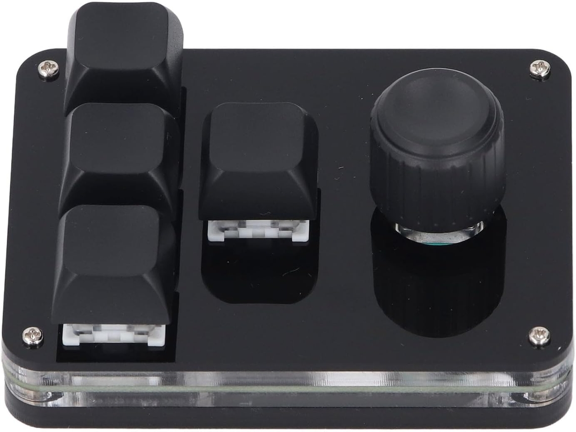 Mini Teclado Mecânico Usb Com Macro, 4 Teclas E 1 Botão.