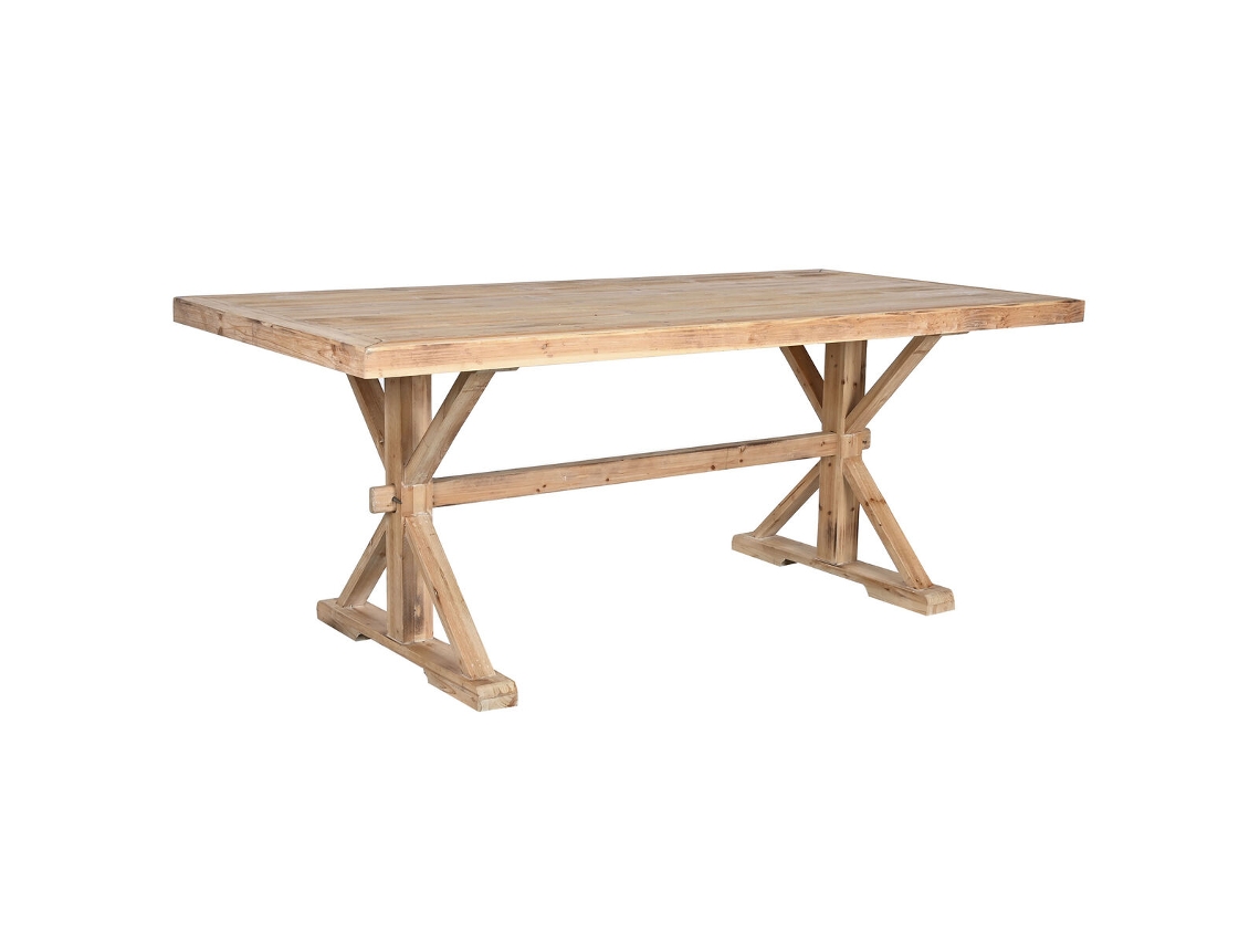 Mesa de Jantar HOME ESPRIT Natural Madeira 200 X 100 X 80 Cm