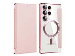 Capa Magnética Para Samsung Galaxy S26 – Com Porta Cartões E Proteção Rfid Anti-roubo Rosa Panoona