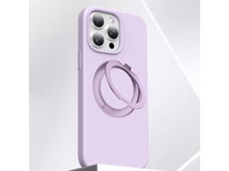 Capa Tkdaddy Para Iphone 15 Pro Com Suporte Giratório De Silicone Capa Para Pc, Roxa Clara