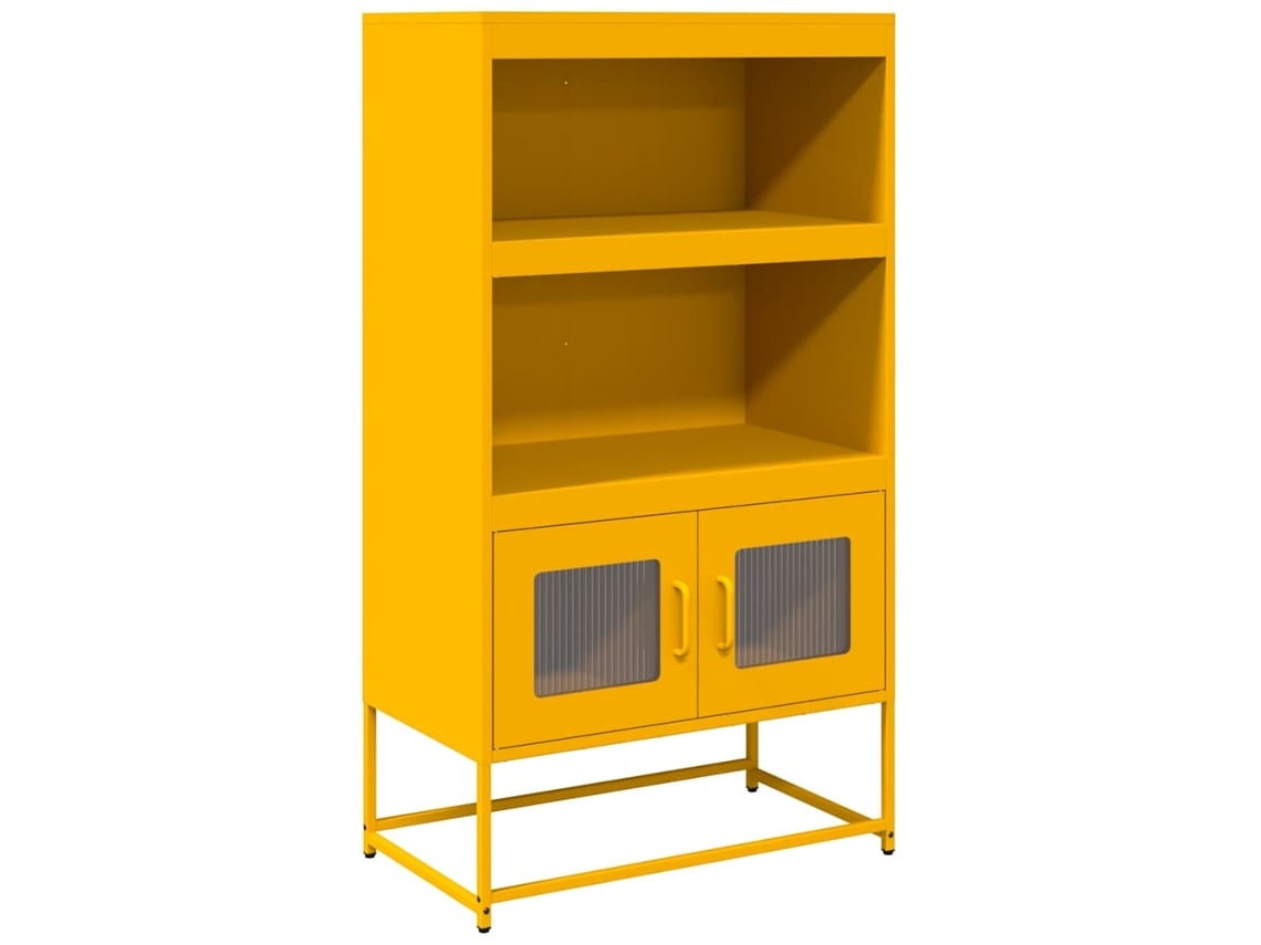 Aparador VIDAXL Amarelo Aço (68x39x123 cm)
