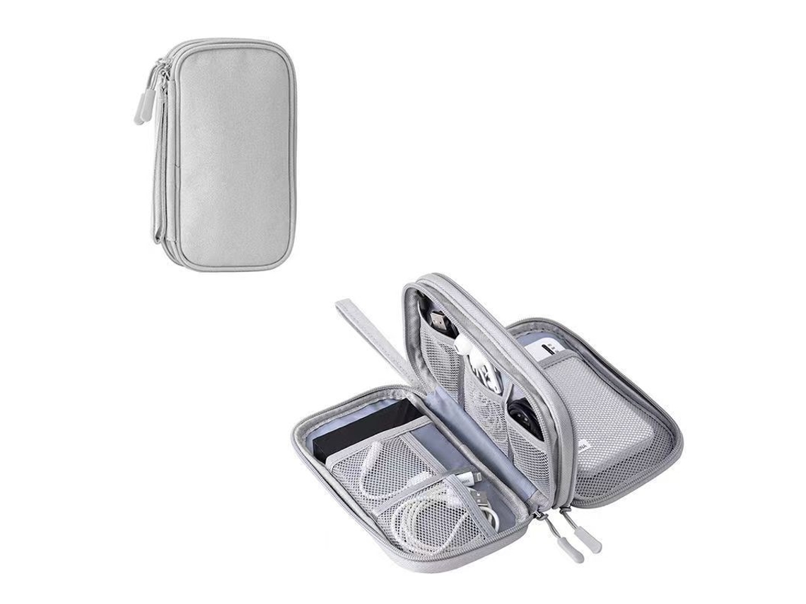 Bolsa Para Cabos E Acessórios Eletrônicos Bolsa Para Viagem Caixa Para Armazenamento De Carregador De Celular Cinza SUNNY SPACES