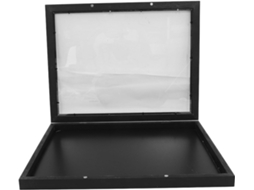 Moldura Madeira Escura 14x18 Solução Versátil Apresentação Proteção Ideal Escritório Quarto Capa GOKOCO