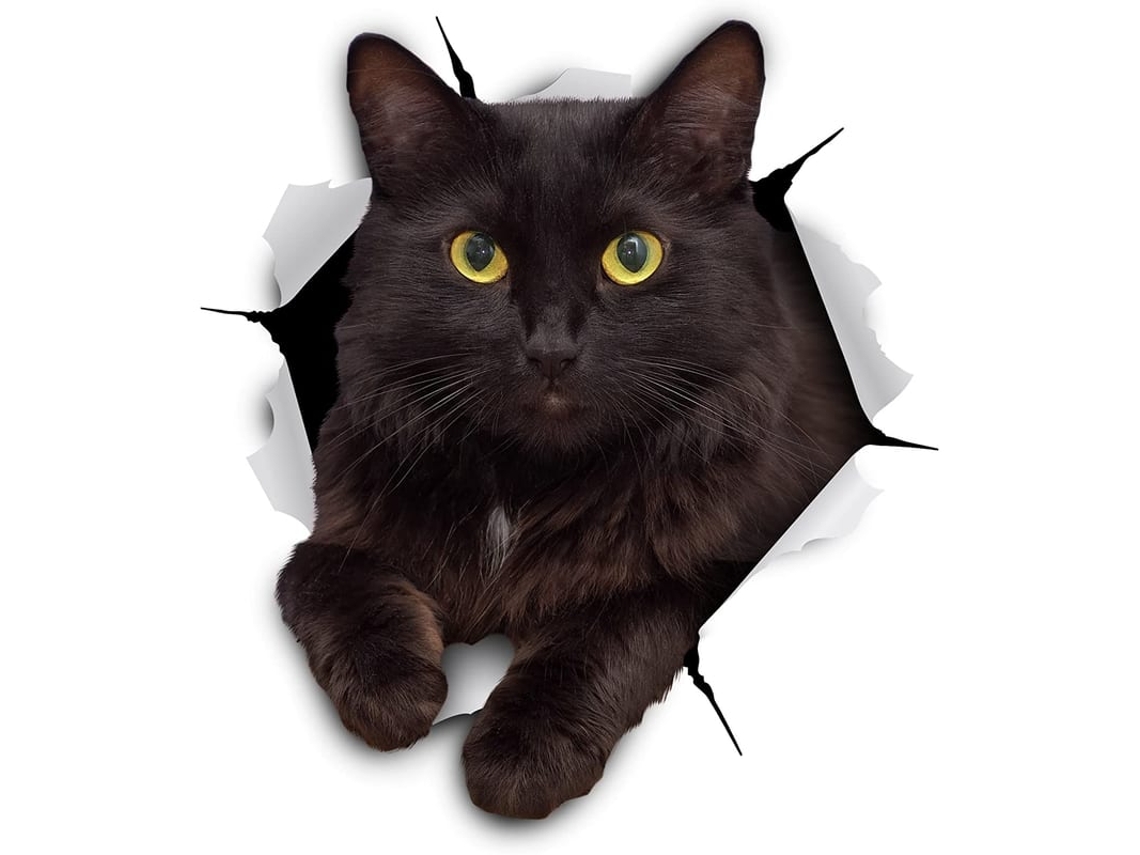 Adesivos De Gato 3d - 2 Pacotes - Decalques De Parede - Presentes Para Amantes De Gatos