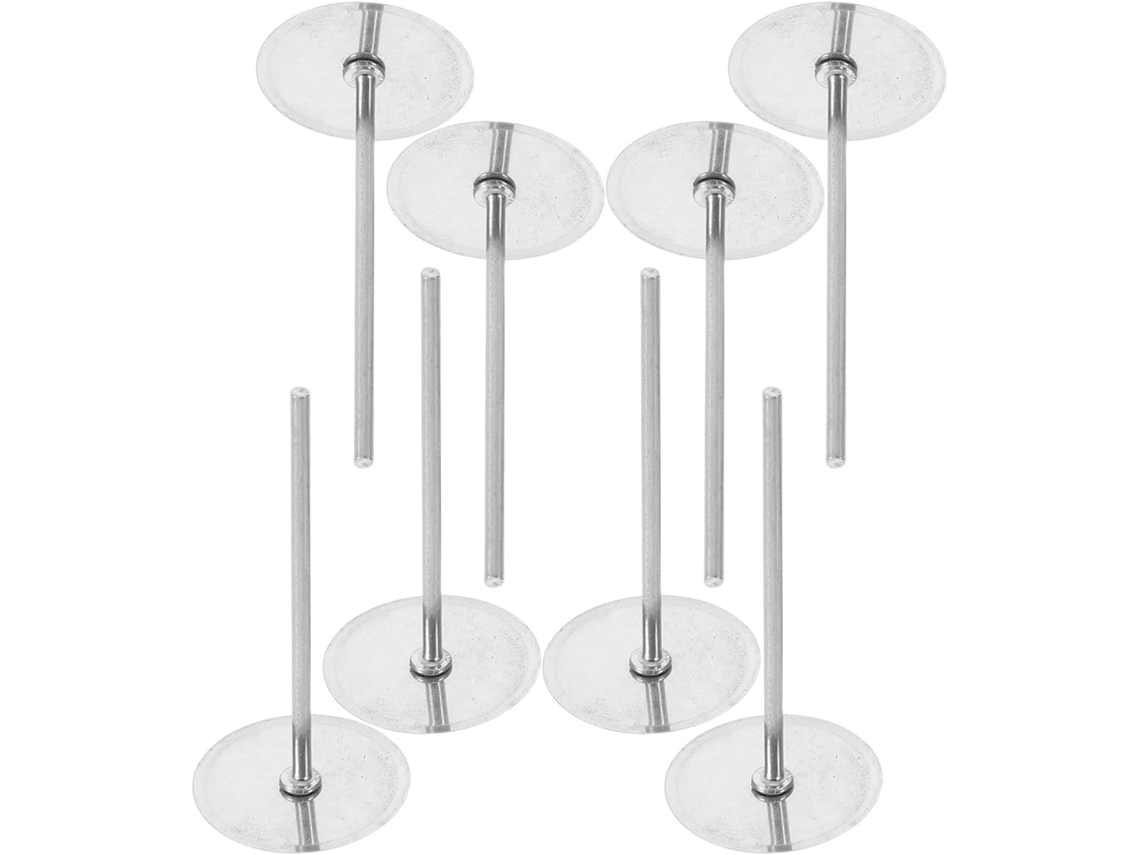 Conjunto De 8 Hastes/pregos De Aquecimento Para Bolos Em Aço Inoxidável, Com 7 Cm (2,8 Polegadas) De Diâmetro E Formato De Coração.
