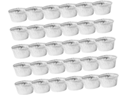 Formas de cupcake redondas de alumínio descartadas, 40 unidades.