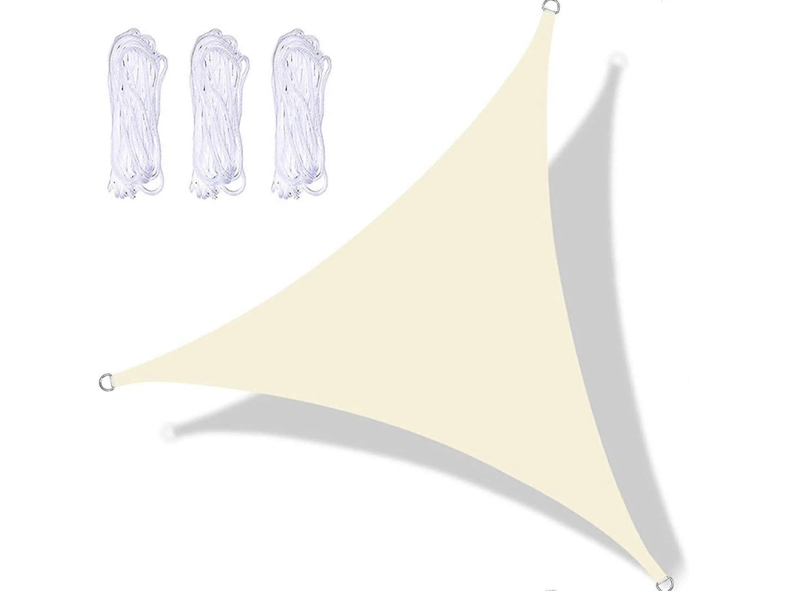 Toldo triangular impermeável 3x3x3m, tela de sombra resistente à água, com kit de acessórios, proteção UV | S/MARCA