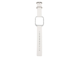 Pulseira de Silicone 2 em 1 com Capa Transparente Ajustável para Watch Fit 3 Branco