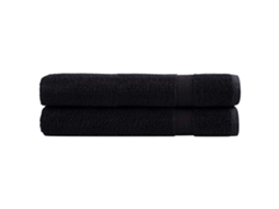 Vidaxl Toalhas Premium Solund 2 Pcs 100x200 Cm 600 Gsm Preto