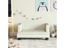 Vidaxl Sofá Infantil 60x40x30 Cm Veludo Cor Creme