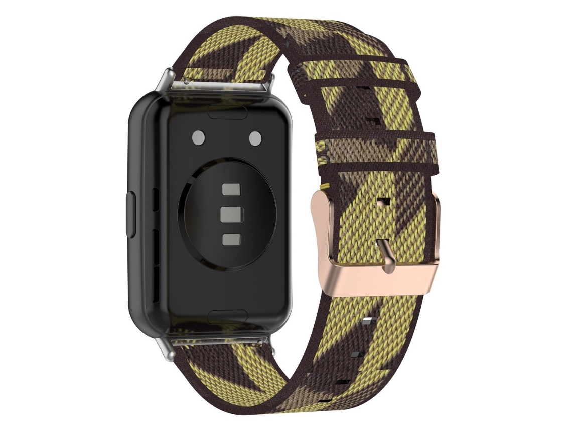 Bracelete de Nylon Liberação Rápida com Fivela 20Mm para Huawei Watch Fit 2 Faixa Amarela