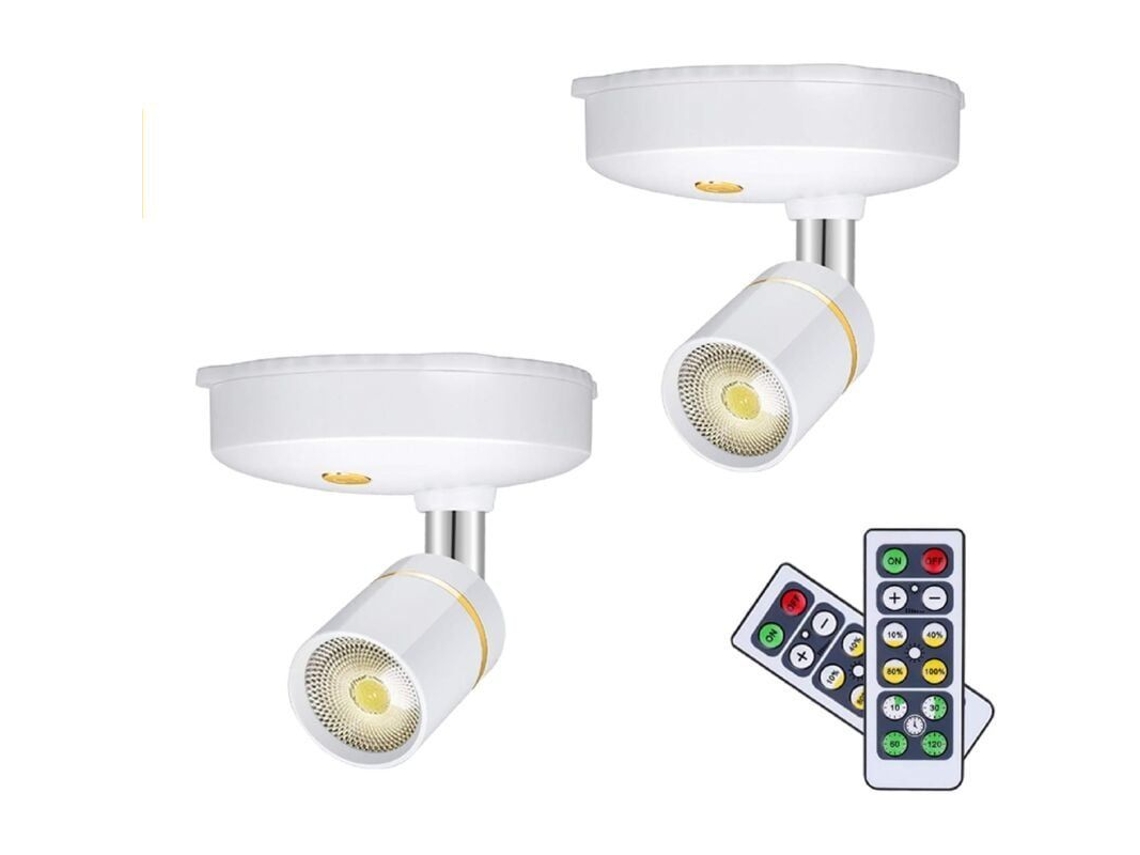 2 Luzes de Quadro Mini Sem Fio, com Controle Remoto | S/MARCA