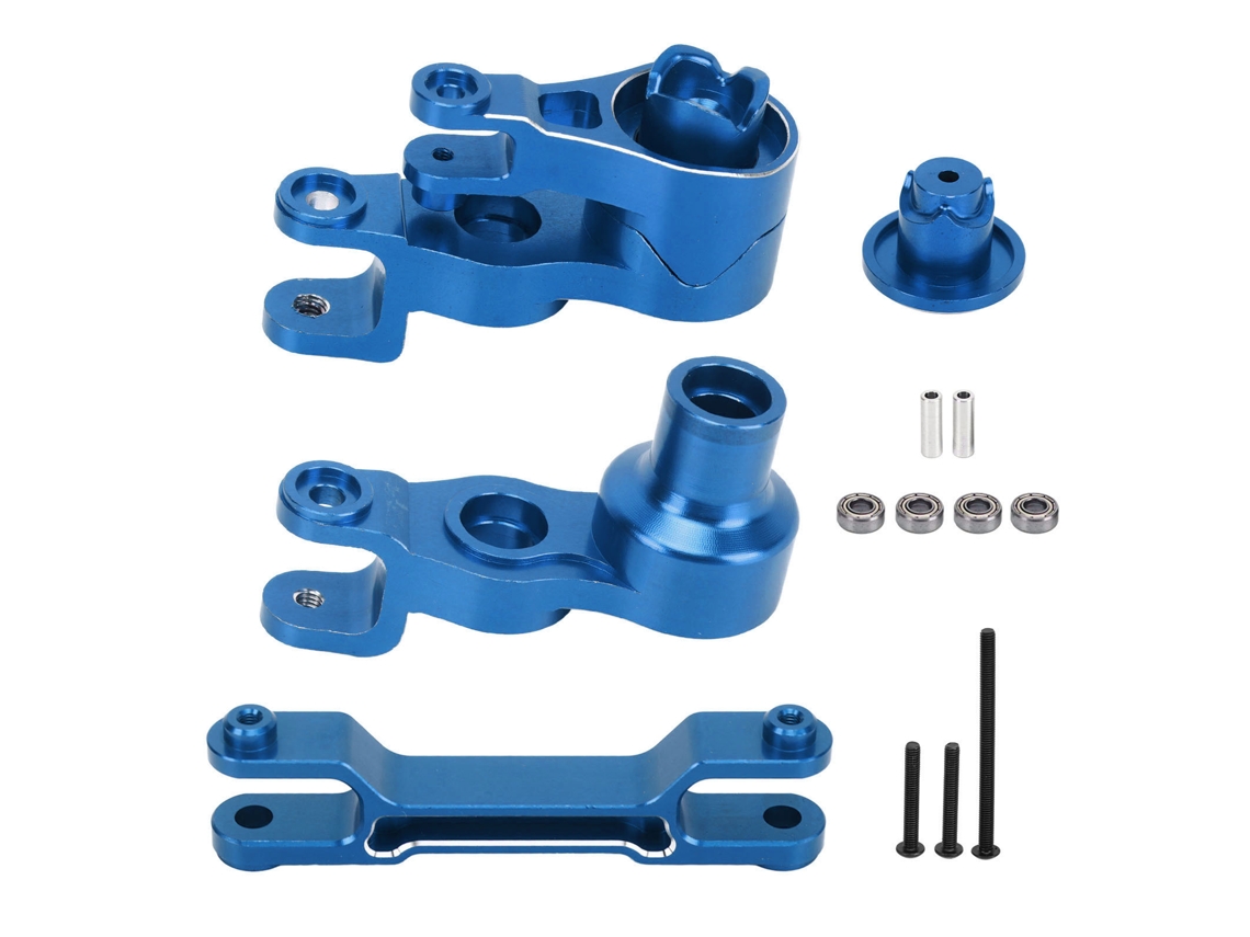 Conjunto De Dirección De Aluminio Cnc Ligero Decorativo Para Coche Rc Traxxas 1/5 Azul