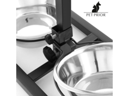 Comedouro para Cães Duplo Regulável Pet Prior