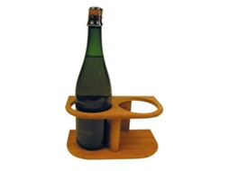 Suporte para Garrafas 2 Castanho 95 Mmbamboo