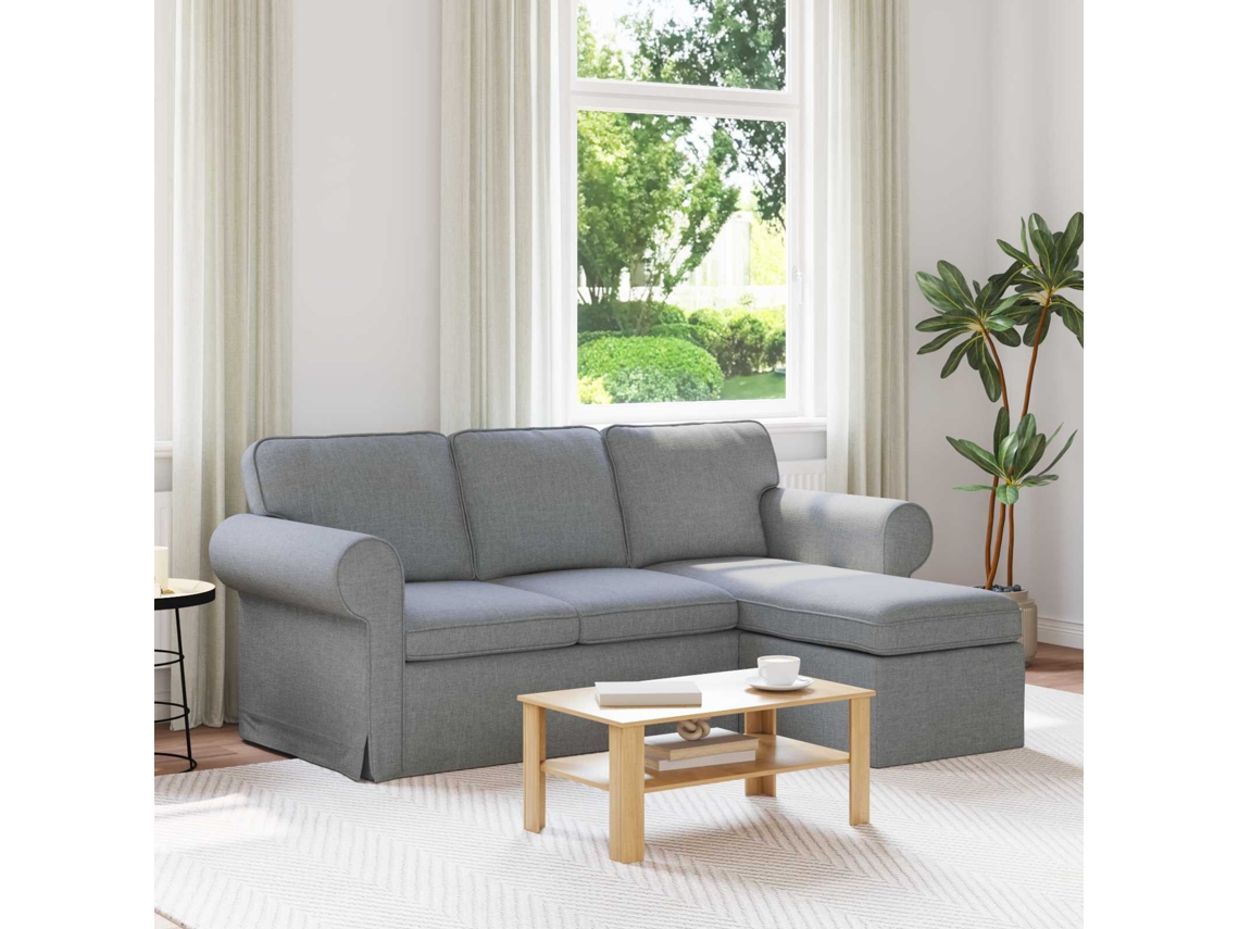 Vidaxl Sofá Cinzento-claro 195 X 138 X 80 Cm Tecido