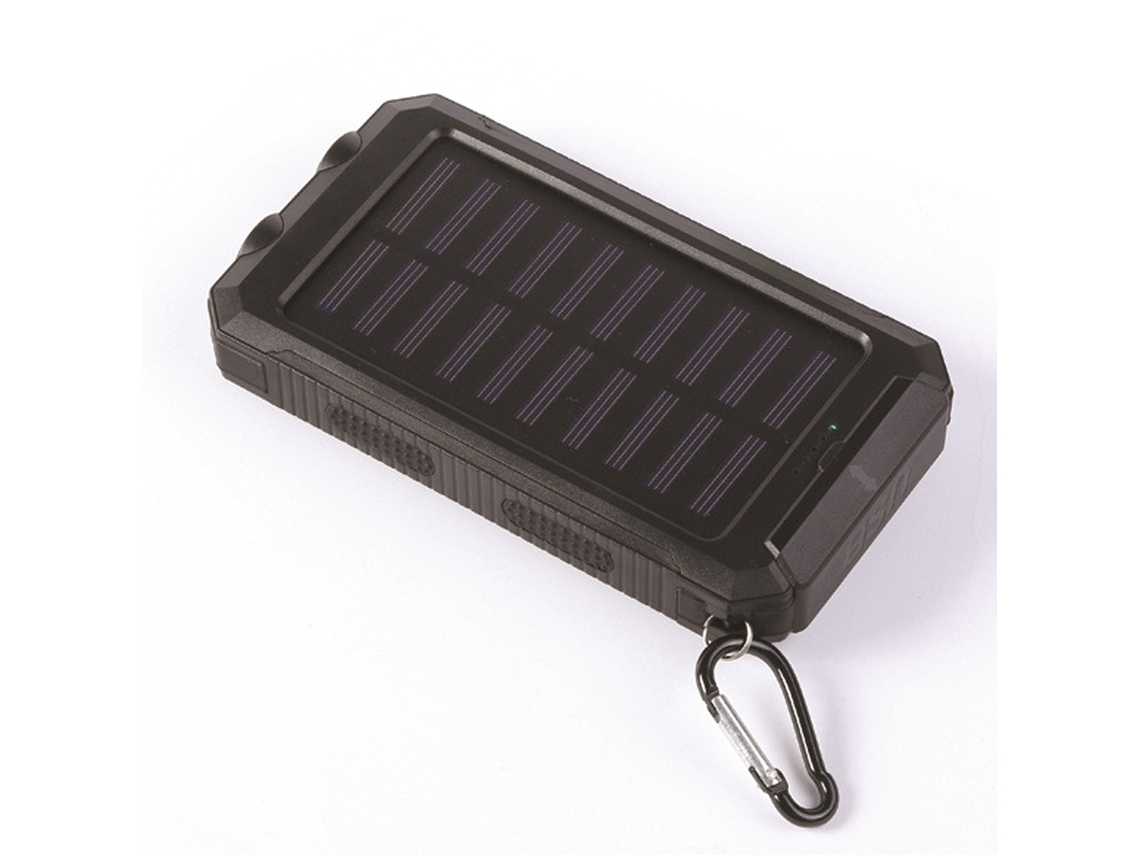 Bateria Solar Portátil 10000mah Carregador com Lanterna