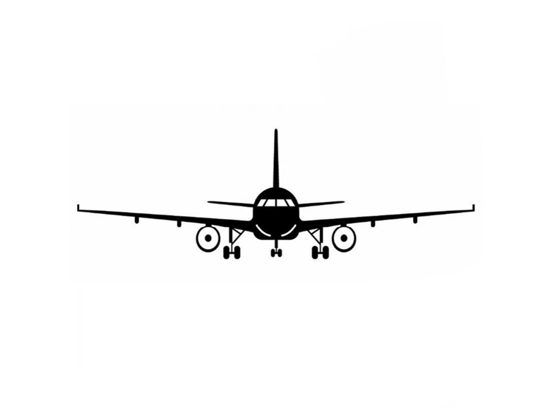 Adesivo de parede decorativo moderno com avião, autoadesivo e removível, para quarto e sala de estar.