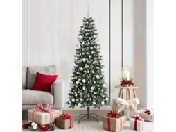 Vidaxl Árvore De Natal Artificial Verde 180 Cm Pvc, Plástico E Aço