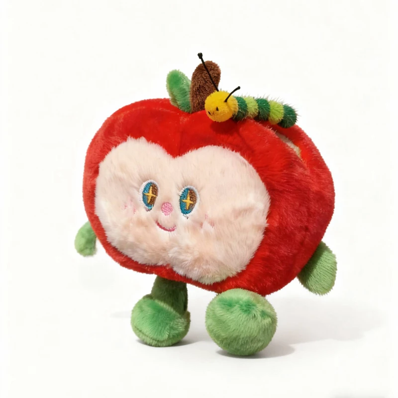 Brinquedo de Pelúcia de Fruta Fofo e Realista de Anime MDUG (vermelho, 16cm)