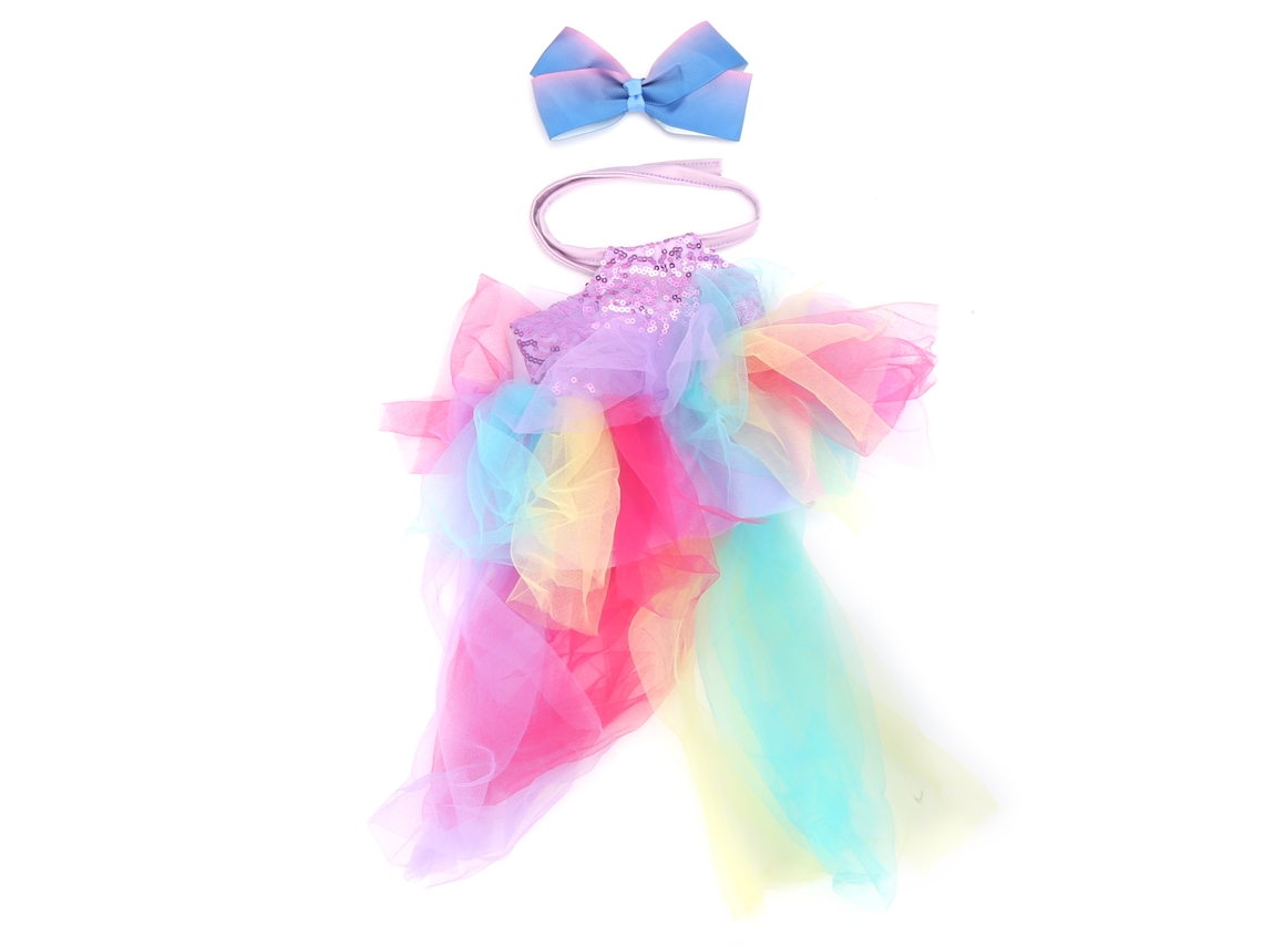 20du26 roupa de Boneca Fashion com Lantejoulas Coloridas Acessório para Boneca de 18 Polegadas