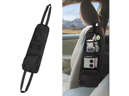 Bolsa de Armazenamento Suspensa para Banco de Carro, Organizador Lateral com Múltiplas Bolsas, Maleta de Malha Multifuncional para Carro