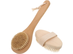 Conjunto De 2 Escovas Banho Esfoliantes Macias Com Cerdas Suaves, Escova Corporal Ergonômica Com Cabo Médio Para Limpeza