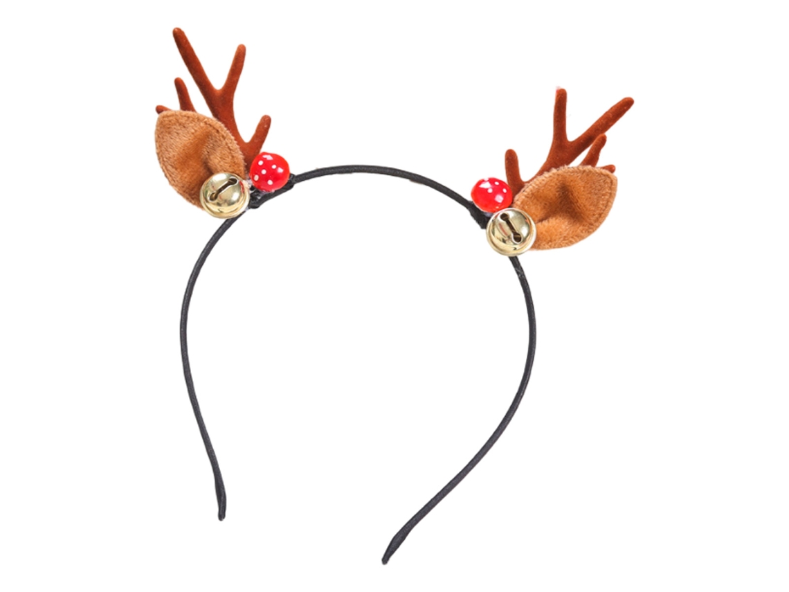 Tiara de Natal com Chifres de Rena e Flores para Festa Cosplay NEVEANCE