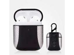 Capa Protetora De Couro Com Aba Articulada E Cores Combinando Para Fones De Ouvido Apple Airpods 1/2, À Prova De Choque.
