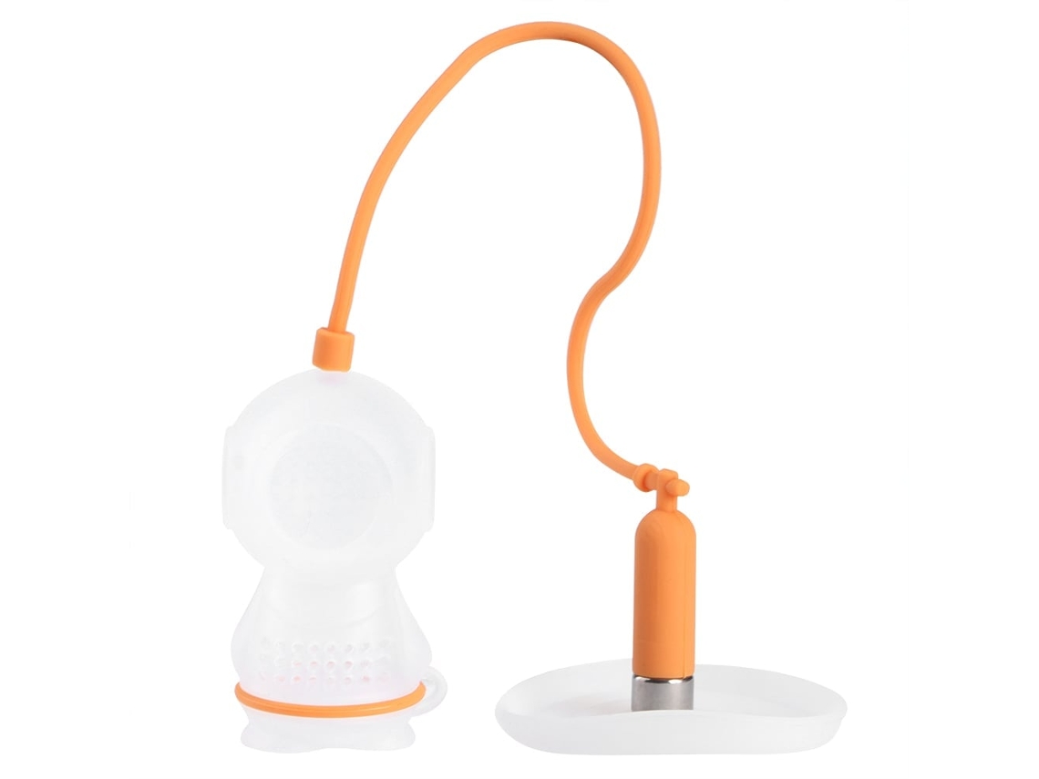 Eyf infusor de Chá em Silicone Forma de Mergulhador para Filtro de Chá em Casa Laranja