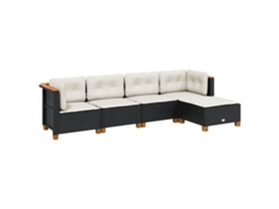 Garden Sofa Set, Garden Sofa Sets Vidaxl Preto Rattan / Vime (n/a)