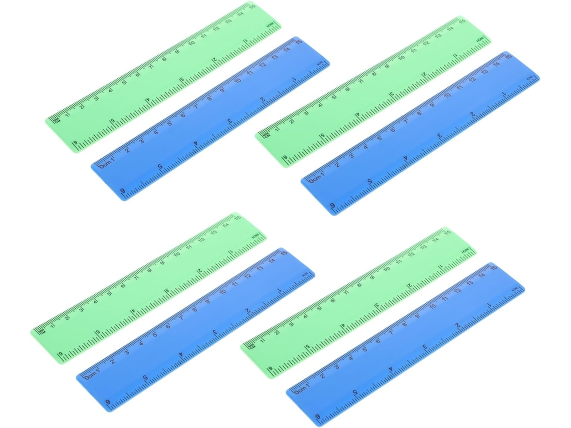 Lurelia Régua Plástica 20 Peças 15cm Com Resistente Para Costura